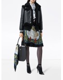 striped cuff shearling jacket