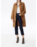 logo appliqué technical canvas coat