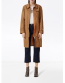 logo appliqué technical canvas coat