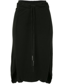 cotton drop-crotch drawstring shorts