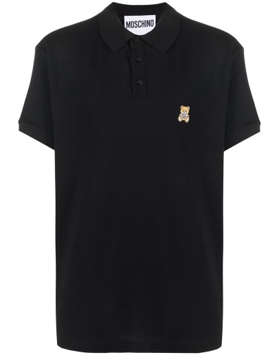 teddy bear-patch polo shirt