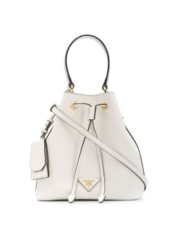 small logo plaque bucket bag