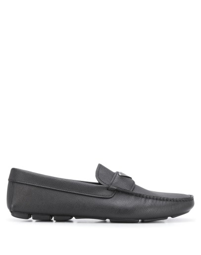 triangle logo loafers