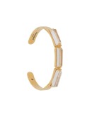 Stones rock crystal cuff bracelet
