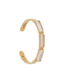 Stones rock crystal cuff bracelet