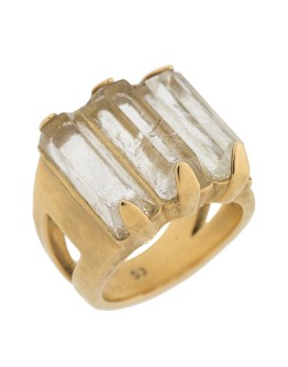  Stones rock crystal ring