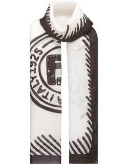 logo print scarf