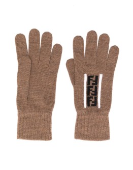 logo-print gloves