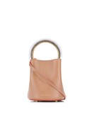 Panier contrasting handle bucket bag