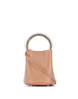 Panier contrasting handle bucket bag