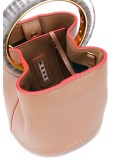 Panier contrasting handle bucket bag