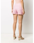 bead-embellished check shorts