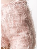 feather-embellished shorts