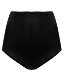 high-waisted textured shorts