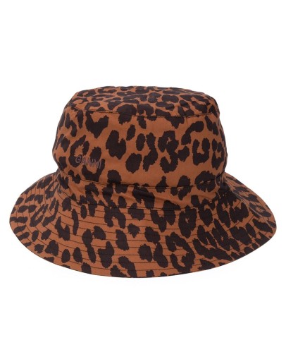 leopard-print bucket hat