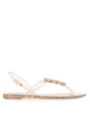 crystal embellished jelly sandals