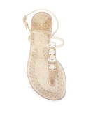 crystal embellished jelly sandals