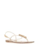 crystal embellished jelly sandals