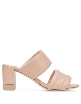 FF embossed mule sandals