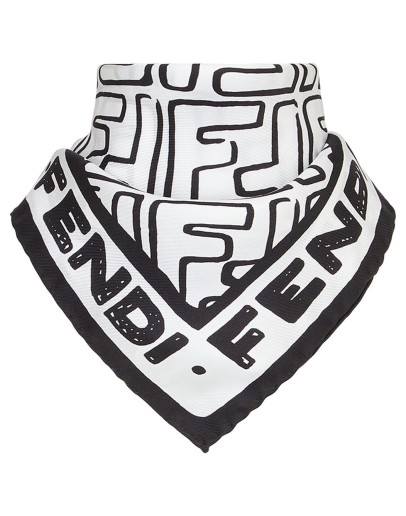 FF logo print scarf