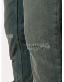 slogan print straight leg jeans