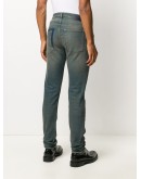 slogan print straight leg jeans