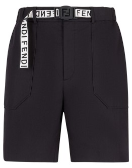 branded belt bermudas