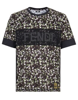 logo mesh insert T-shirt