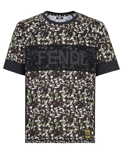 logo mesh insert T-shirt