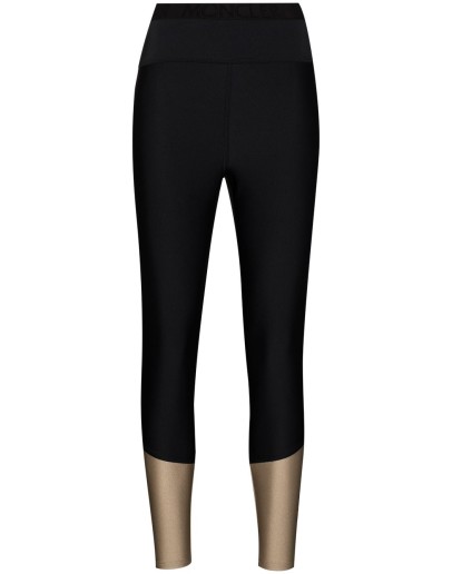 two-tone mid-rise leggings