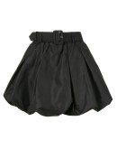 puffball-layer belted shorts