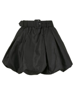 puffball-layer belted shorts