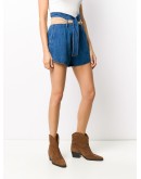 waist-tied denim shorts