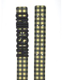 logo-buckle check belt
