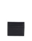 woven detail leather cardholder