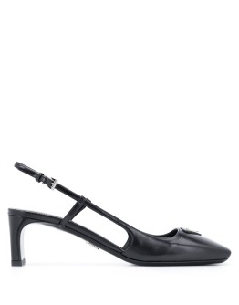 logo-plaque square-toe 65mm pumps