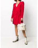 whipstitched trim bucket bag