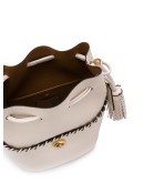 whipstitched trim bucket bag