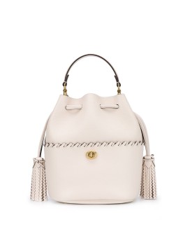 whipstitched trim bucket bag