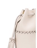 whipstitched trim bucket bag
