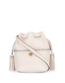 whipstitched trim bucket bag