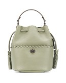 Lora whipstitch-embellished bucket bag