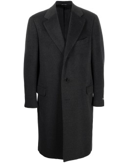 single-breasted wool coat