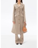 Angle Hem grid pattern coat