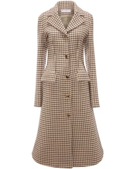 Angle Hem grid pattern coat