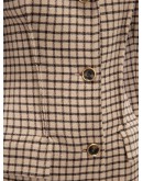 Angle Hem grid pattern coat