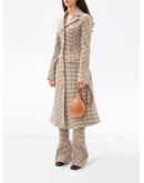 Angle Hem grid pattern coat