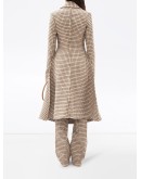 Angle Hem grid pattern coat