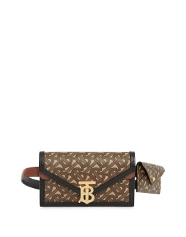 TB monogram clutch bag
