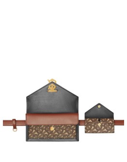 TB monogram clutch bag